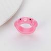 Bague d'étudiant de dessin animé pour fille, bague élégante pour dame, bague de Couple, anneau de cochon en acrylique coloré