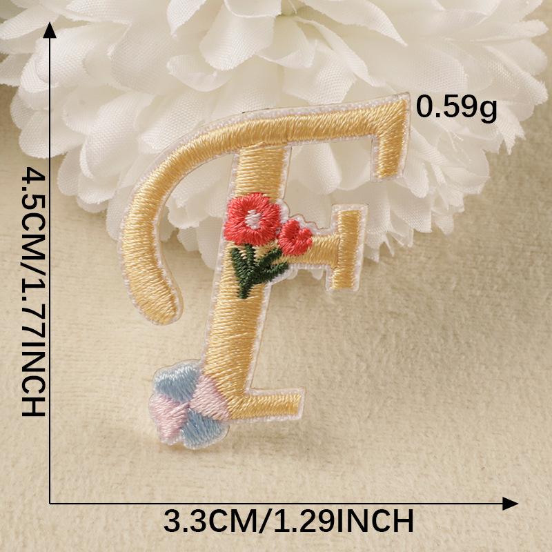 Self-Adhesive Embroidered Patches for Clothing, Shoes, Hats & Bags - Original 26 English Letters