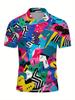 Men'S Short-Sleeve Polo Shirt - Flat Digital Print Pattern - No Texture - Stylish And Easy Short Sleeves, Buttoned, Casual Collared Polo Shirt,