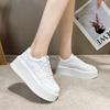 Platform white shoes women's versatile muffin shoes new board shoes ins spring and summer small height increase sports and leisure shoes