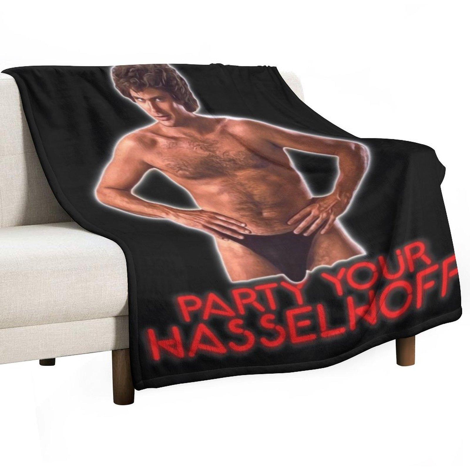 PARTY YOUR HASSELHOFF Throw Blanket Cute Sofas Blankets For Sofas Cute Plaid Blankets 30x40in