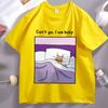 Sorry Cant I Am Busy T Shirt Soft Sleepy Funny Cat Cotton Tshirt Unisex Women Loose Japanese Aesthetic Tshirt Male Clothes