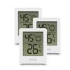 Thermometer and Hygrometer - Cres - Digital Display - Set of 3 - White