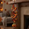 Decoração de Festival Interno Halloween Ornamento Pendurado Espiral de Crochê Kit DIY, Abóbora Fantasma Morcego Padrões Fáceis Gato Preto Artesanato Completo, Decoração de Feriado