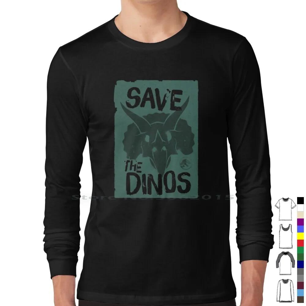 Worlldd Save The Dinos Distressed Poster T Shirt 100% Cotton Fifthsuntshirt 2020fifthsun Triceratops Save Dinos Distressed Short