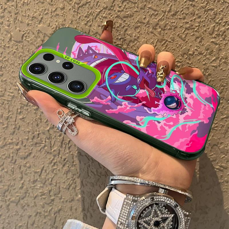 Gengar Frosted Case for Samsung Galaxy S25 S24 S23 S22 Ultra S21 Plus S20 FE A73 A72 A71 A56 A55 A54 A53 Acrylic Pokemon Cover Galaxy A50 A50S