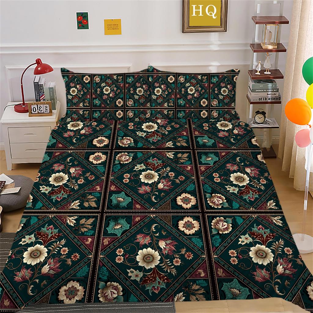 Zestaw pościeli 3D Paisley w stylu indyjskim Poszwa na kołdrę 2/3 sztuk UK/US/AU/EU/DE Pełny rozmiar Zmywalny miękki Szybkoschnący Dekoracja wnętrz