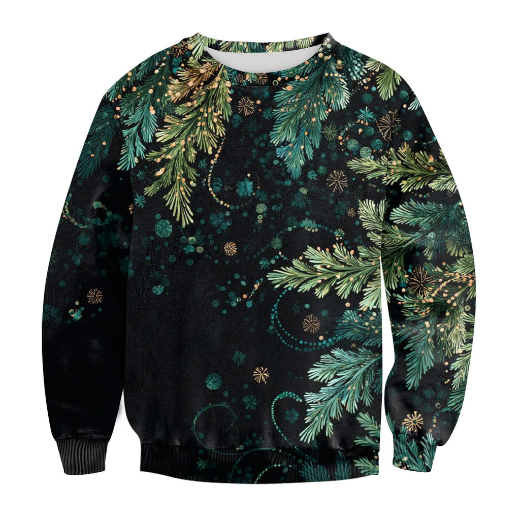 Men's Casual Fashion Printed Round Neck Pullover Sweatshirt