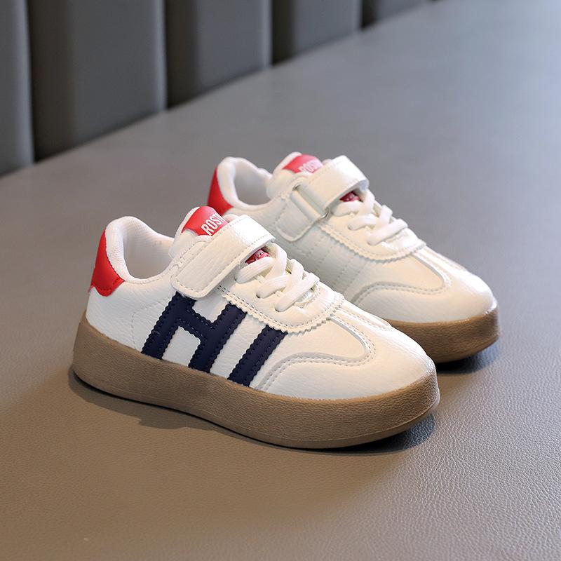 

Girls sports shoes 2025 spring and autumn new boys board shoes breathable casual non-slip children s shoes baby white shoes 23