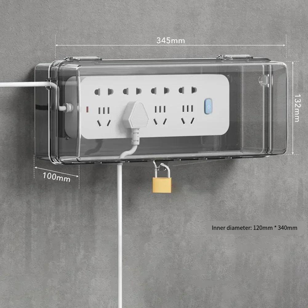 1 Pc Lockable Socket Cover, Extension Cord Box With 4/8 Outlets, Outdoor Outlet Rainproof Cover, Electrical Appliances Tools
