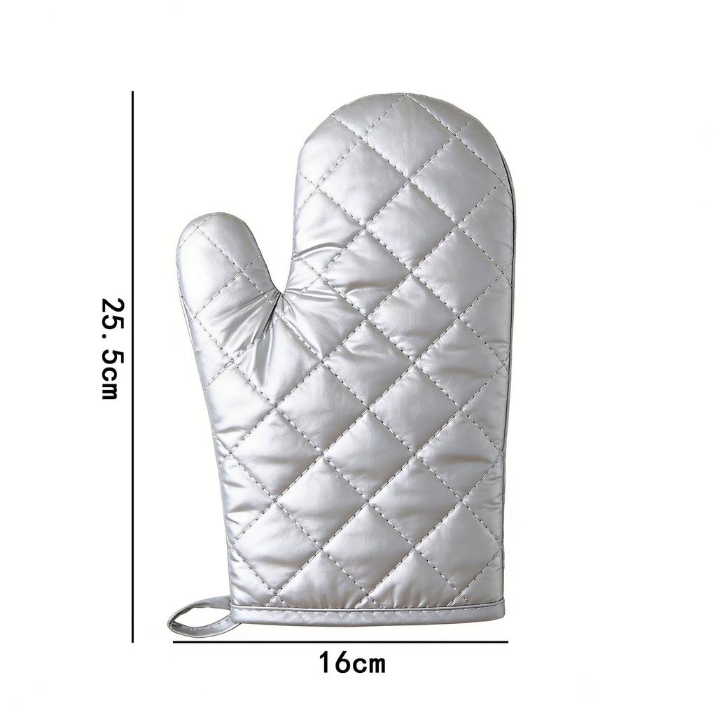 Comodi guanti da cucina anti-scottatura, resistenti all'usura, rivestiti in argento e riscaldati al microonde, per picnic, guanti isolanti