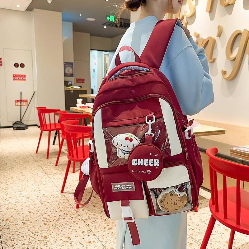 Lightweight Student Schoolbag Women's Large Capacity Travel Backpack Backpack