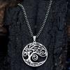 New Nordic Style Round Hollow Tree of Life Necklace Fashion Accessories for Men and Women