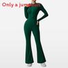 Yoga Jumpsuit With Moisturewicking Fabric Long Sleeve For Fitness And Workout