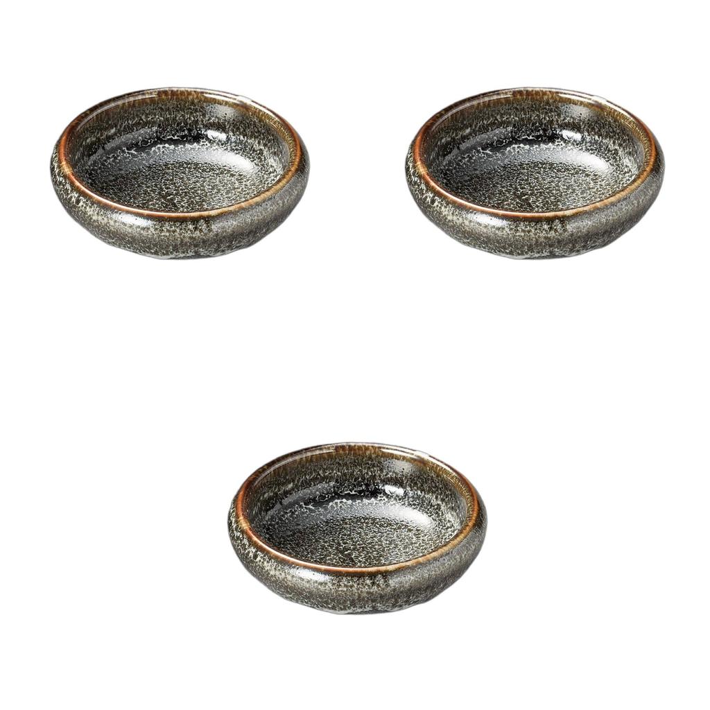 Setomonohonpo (Setomonohonpo) Set of 3 White Yuzu Tenmoku Iron Bowls, Chiyohisa [6.5 x 2.5cm] | Small Ceramic Bowls