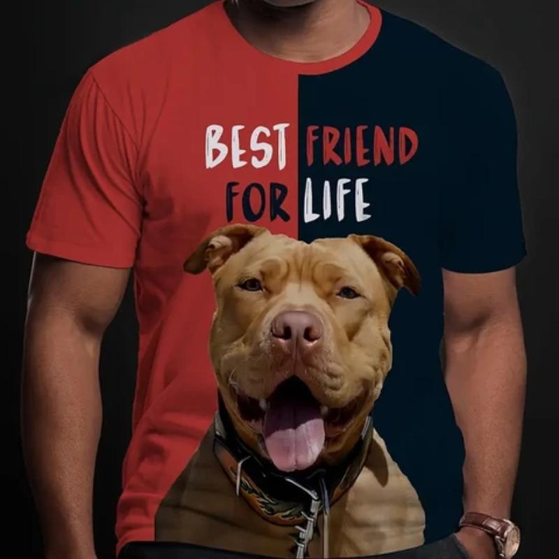 

Модная мужская футболка с 3d принтом «мышечная собака» и коротким рукавом, летняя повседневная мужская одежда, свободный быстросохнущий топ, новая футболка 2024 года 6XL