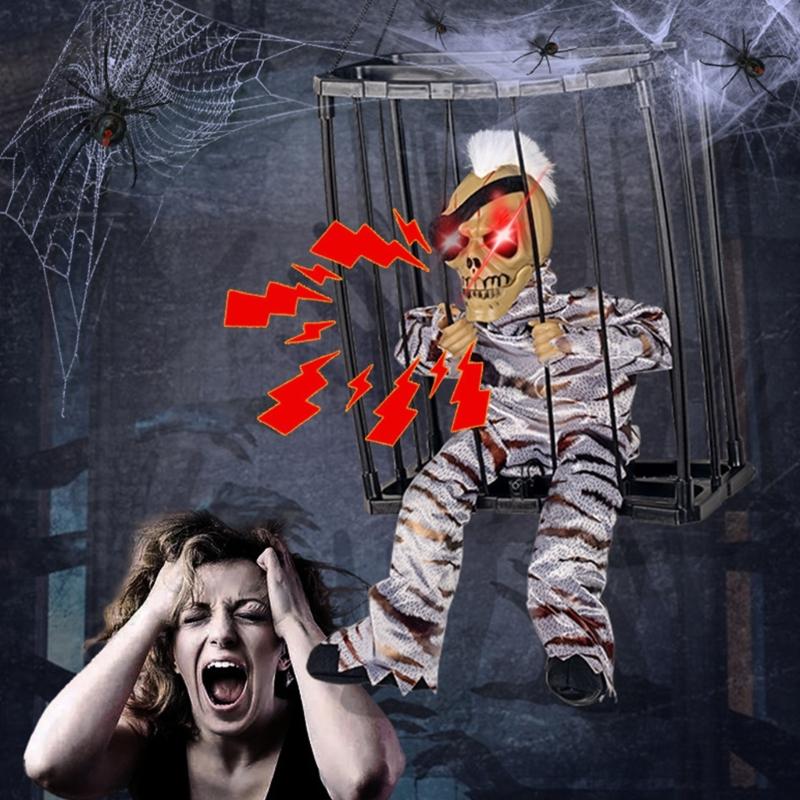 Eerie Prisoner Cage Manifestation Toy With Easy Installation Permanent Halloween Deck For Eerie House Themes