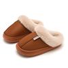 New Cotton Slippers for Girls, Waterproof and Warm In Autumn and Winter, Simple Couple Home Plush Slippers for Men