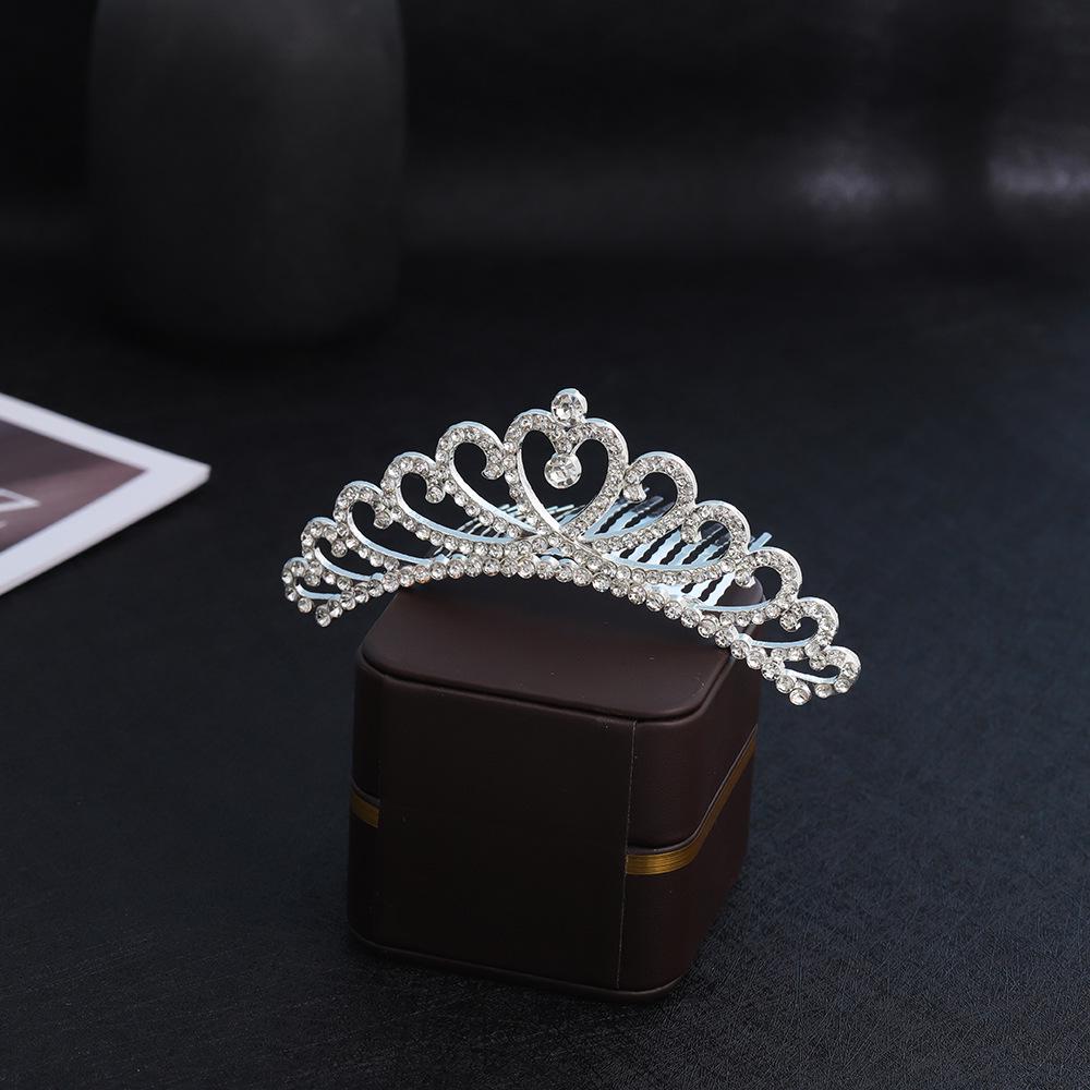 Children's Rhinestone and Pearl Hair Comb Crown for Weddings and Photo Shoots