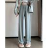 Ice Silk Sunscreen Pants Women's Summer High Waist Drape Casual Straight-leg Pants Quick-drying Cool Wide-leg Pants