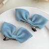 2pcs 3D Fabric Bowknot Hair Clips for Toddler Girls Princess Core Ruffled Side Clamps Non-Toxic Cute Kids Hair Accessories