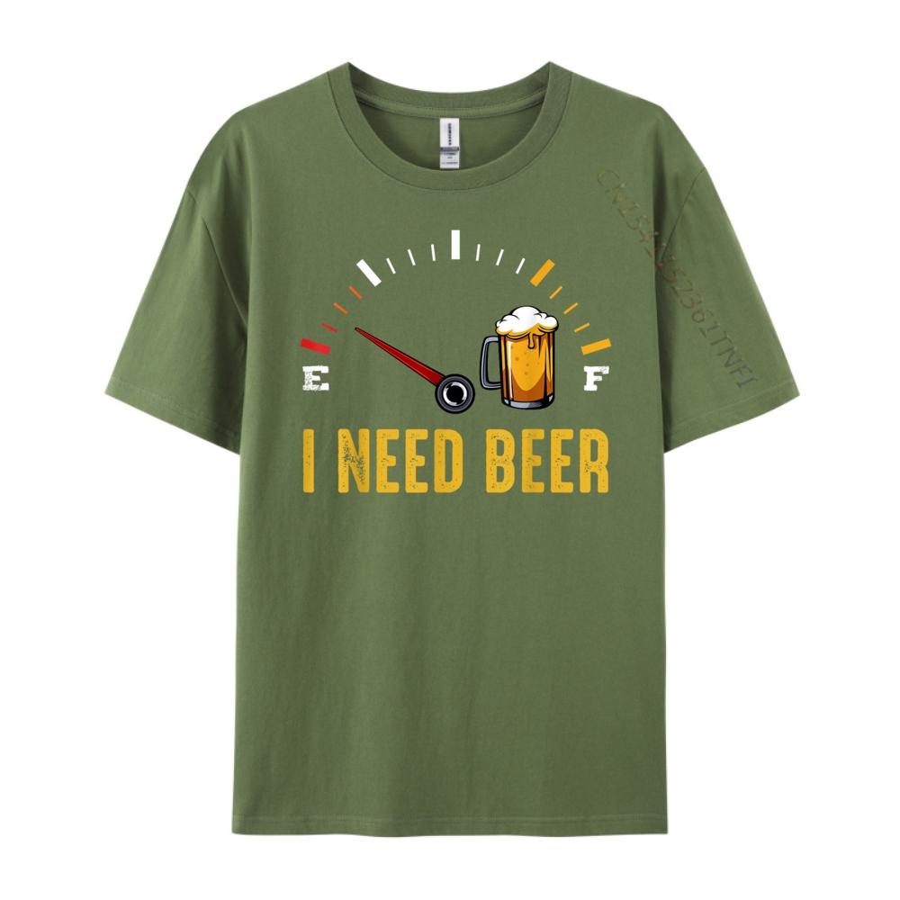 I Need A Beer Meter Alcohol Drinking Funny Brewing Hops Camisetas DURABLE Gifts For Men Punk Style