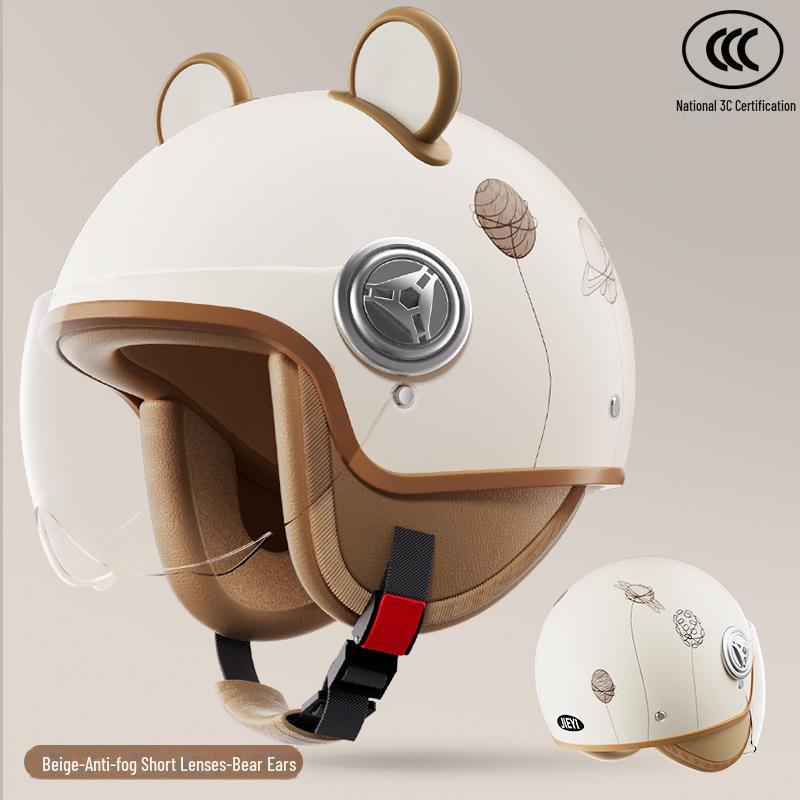 "Universal Retro Gray Motorcycle Helmet, 3C Certified for All Seasons"