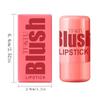 Lápiz labial en barra Jelly Blush Blush para labios y mejillas, de doble uso, de cuatro colores, Q-elastic, con contorno natural, que cambia de color y aclara, dos en uno