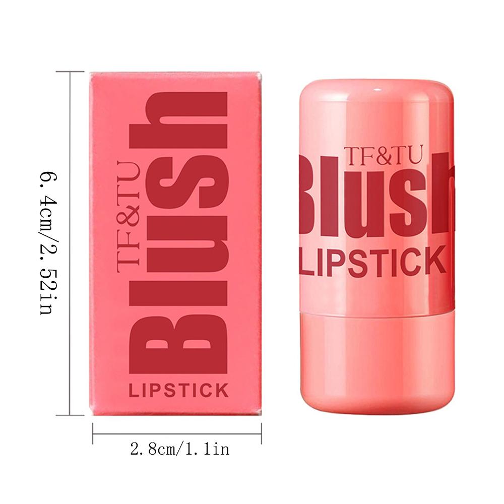 Lápiz labial en barra Jelly Blush Blush para labios y mejillas, de doble uso, de cuatro colores, Q-elastic, con contorno natural, que cambia de color y aclara, dos en uno