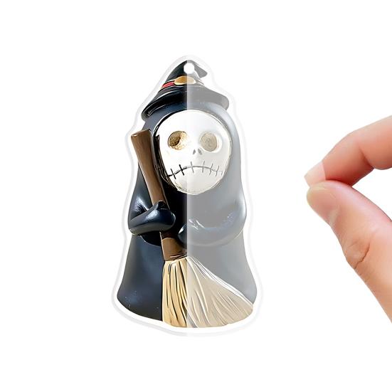 2 Buc. Pandantiv Fantomă Horror Acril 2D Charm pentru Geantă Fantomă Fantomă cu Mătură Decor de Halloween pentru Breloc Mașină
