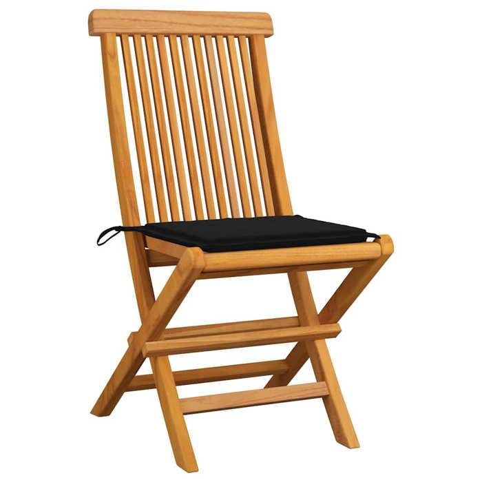 VidaXL Lot de 4 Chaises de Jardin avec Coussins, Sièges de Terrasse, Chaises de Salle à Manger, Meubles de Patio Extérieur, 3062575