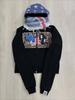 Y2K printed sweater street trend single product design thermal mask men's and women's style retro winter