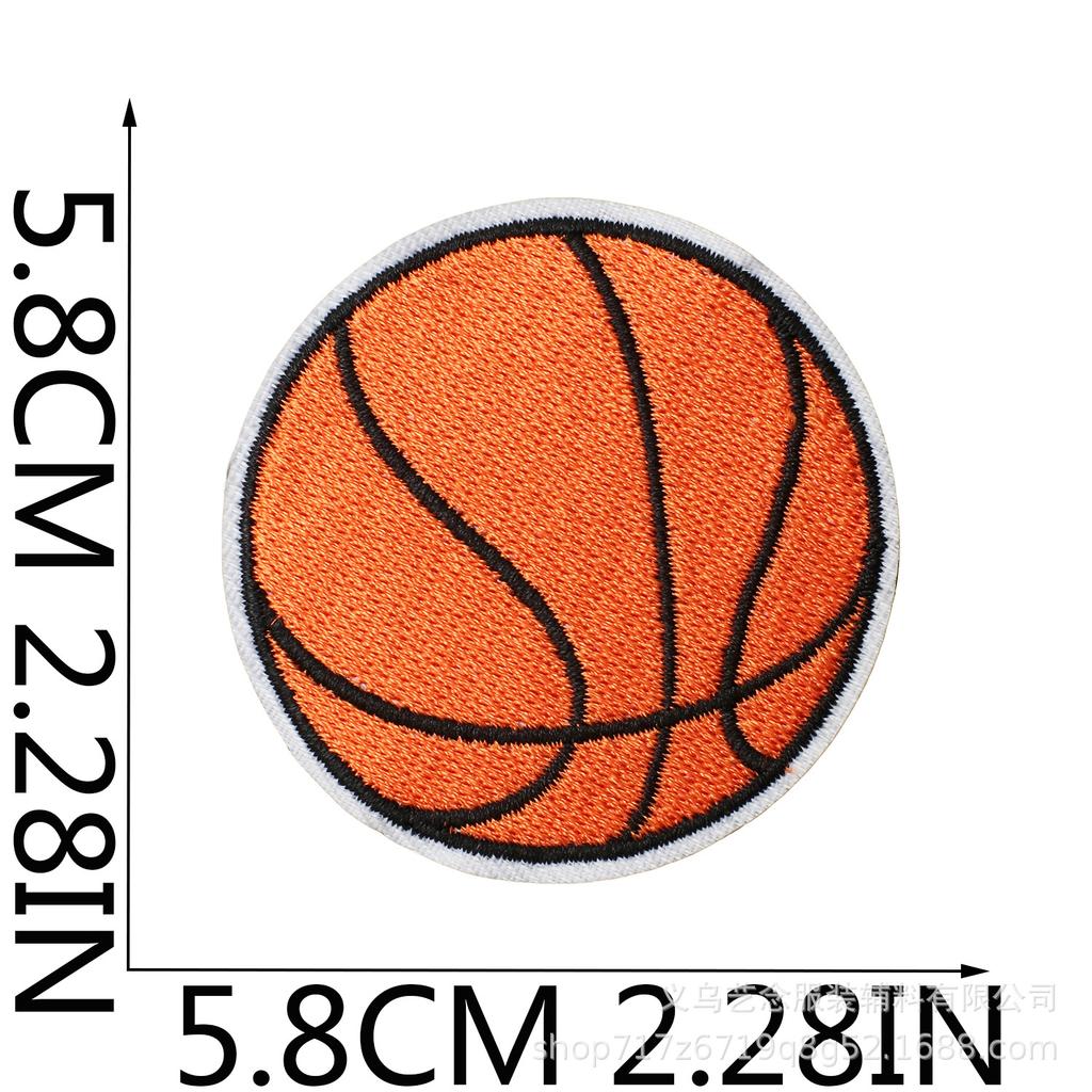 Basketball Theme Embroidery Cloth Sticker Towel Embroidery Team Patch Sticker Clothing Hat Decoration Bow Patch