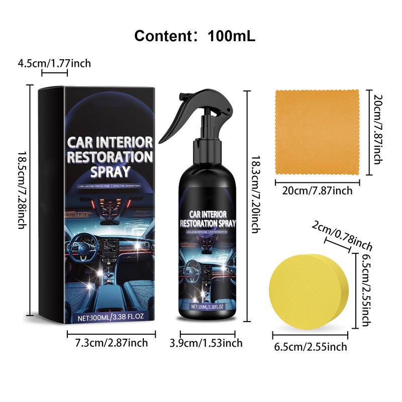 Powerful Interior Cleaner 100ml Auto Interior Renovation Agent Car Detailing Cleaning Essence Car Cleaning Product