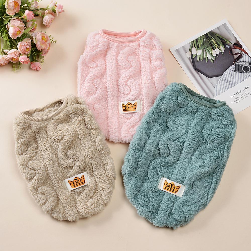 Vestiti in peluche per animali domestici: Carino Gilet in Pile Double-Face per Cani e Gatti - Extra Caldo e Resistente al Freddo per Autunno e Inverno