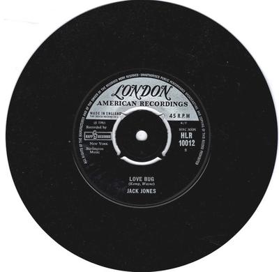 7-Zoll Schallplatte JACK JONES - Love Bug / And I Love Her HLR10012 London Records, 1965 UK Blues Gebraucht