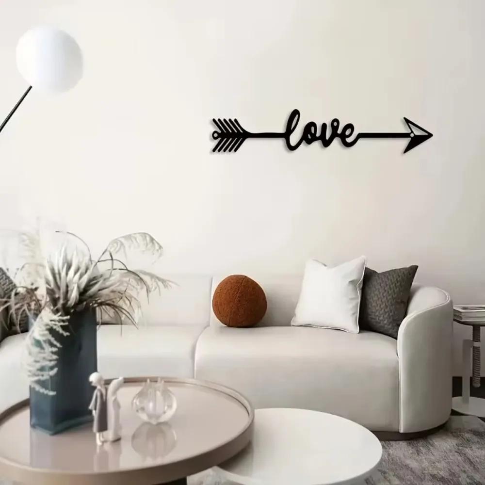 Stunning 1pc Love Metal Wall Art Decor! Fun Animal Decor for Home. Cupid's Arrow.living Room, Bathroom. Wall Decoration.