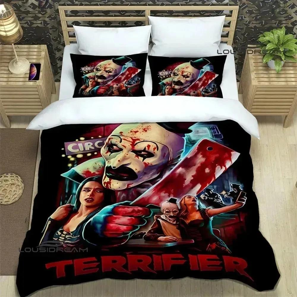 Terrifier horror 3D NEW Duvet Cover Pillowcase Bedding Set Adult Boy Girl Bedroom Decoration Children Single Double Large