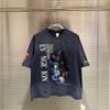 RogueWave Printed Women Men Washed Heavy Cotton T shirts tees Ripped Men Casual T shirt