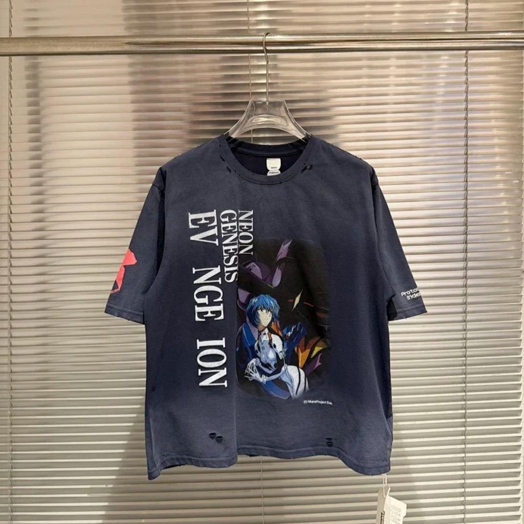 RogueWave Printed Women Men Washed Heavy Cotton T shirts tees Ripped Men Casual T shirt