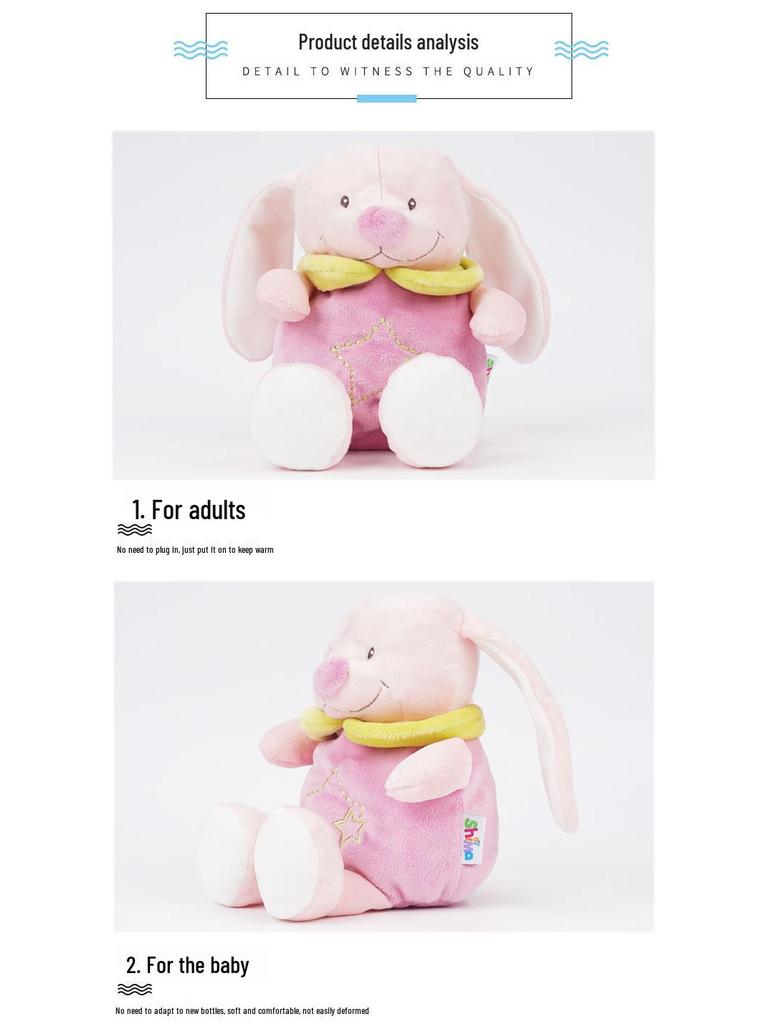 Entzückende Tier-Babyflaschenhüllen: Elefant, Schwein, Welpe, Kaninchen, Bär - Weich, Hautfreundlich, Sturzschutz