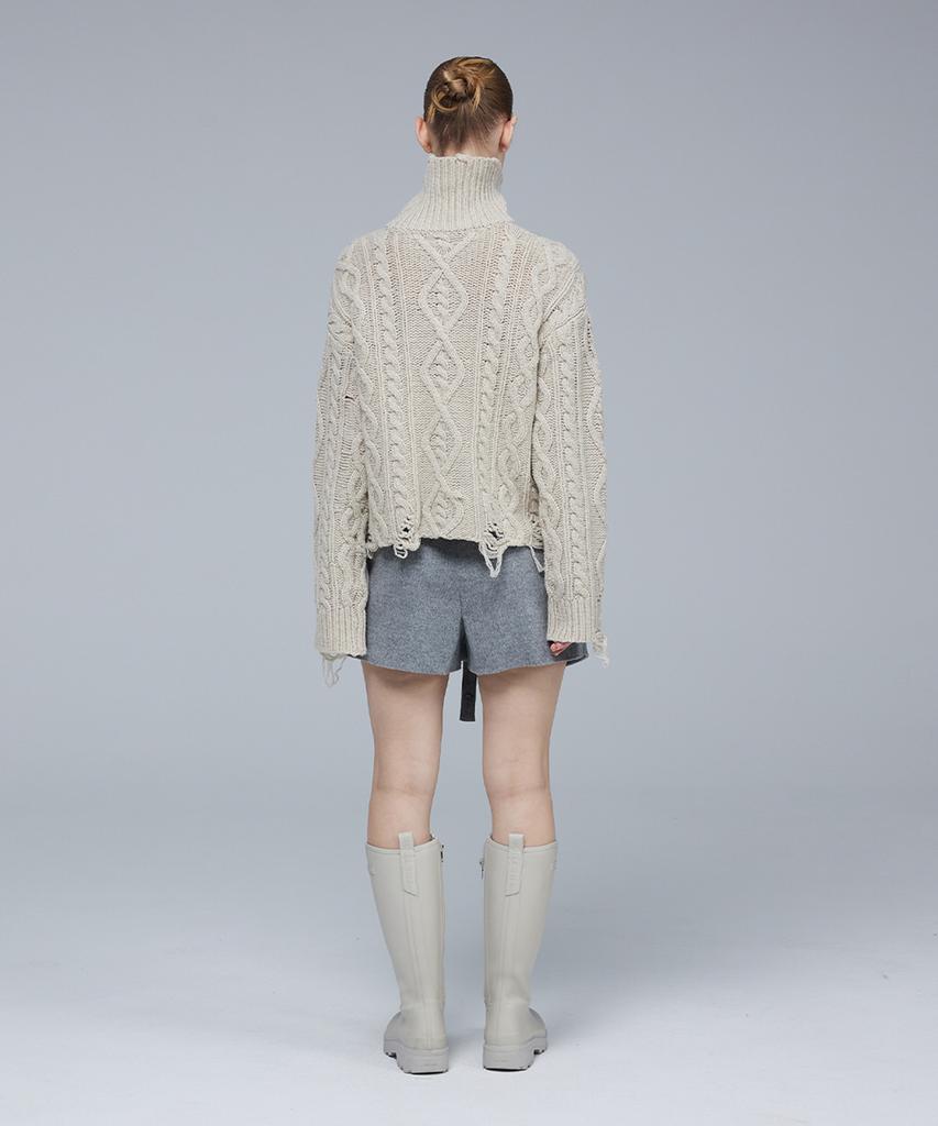 Meuameu Wool Short Skirt Pants