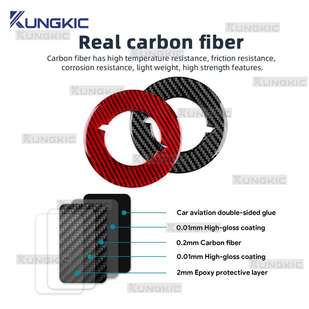 Real Soft Carbon Fiber Sticker For Opel Zafira B/Astra H MK5 2004 2005 2006 2007 2008 2009 2010 Car Steering Wheel Center Trim