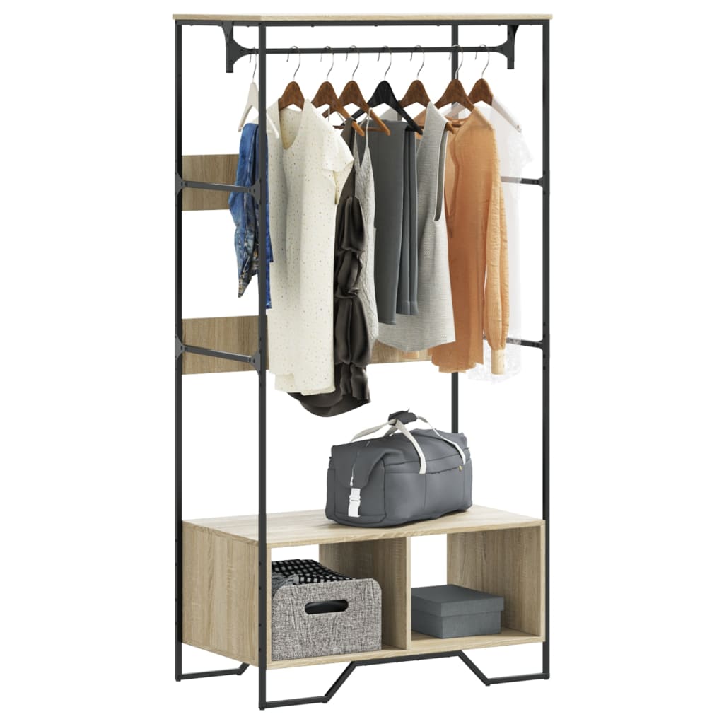Clothing Rack Sonoma Oak 90 x 50 x 180 cm Particleboard
