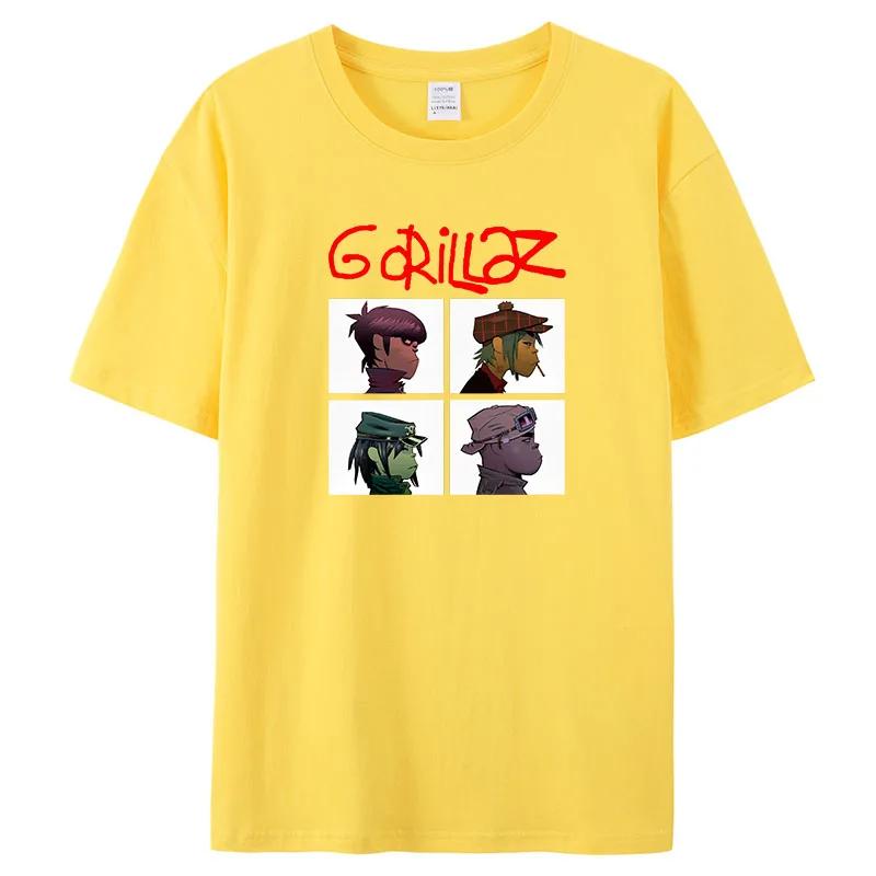 Rock Print TShirts Music Band Gorillazs Punk 90s Casual Fashion New Men Short Sleeve TShirt Unisex