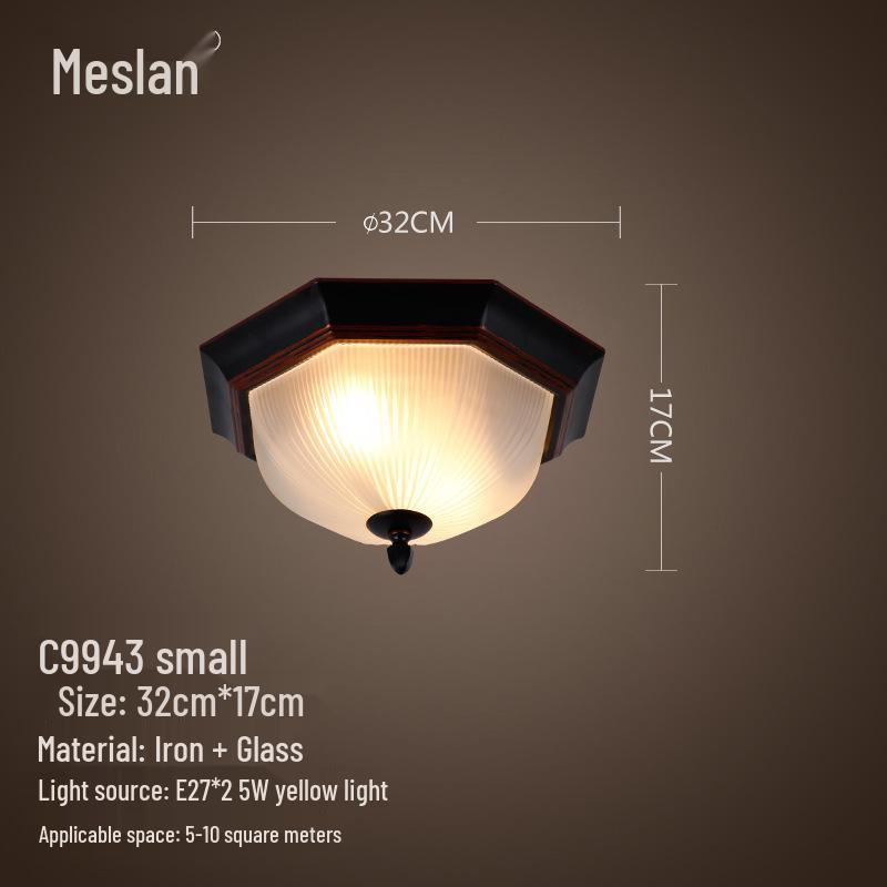 American Retro Industrial Ceiling Light for Bedroom, Dining Room, Balcony, Corridor, Aisle, and Entrance