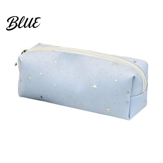 Sterrenprint Schrijfgerei Tas Glinsterende Etui Oxford Stof Kleine Pouch Case