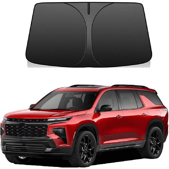 Windshield Sun Shade for -2025 Chevrolet/Chevy Blazer 240T Double-Layer Foldable Car Front Window Sunshade Accessories 240 T Sun Visor Protector