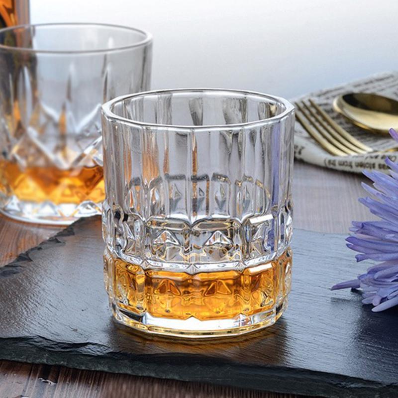 225ml/280ml Creative Whiskey Glasses Unique Cocktail Drinking Glasses Household Water Bottle Fruit Juice Milk Cold Drink Cups