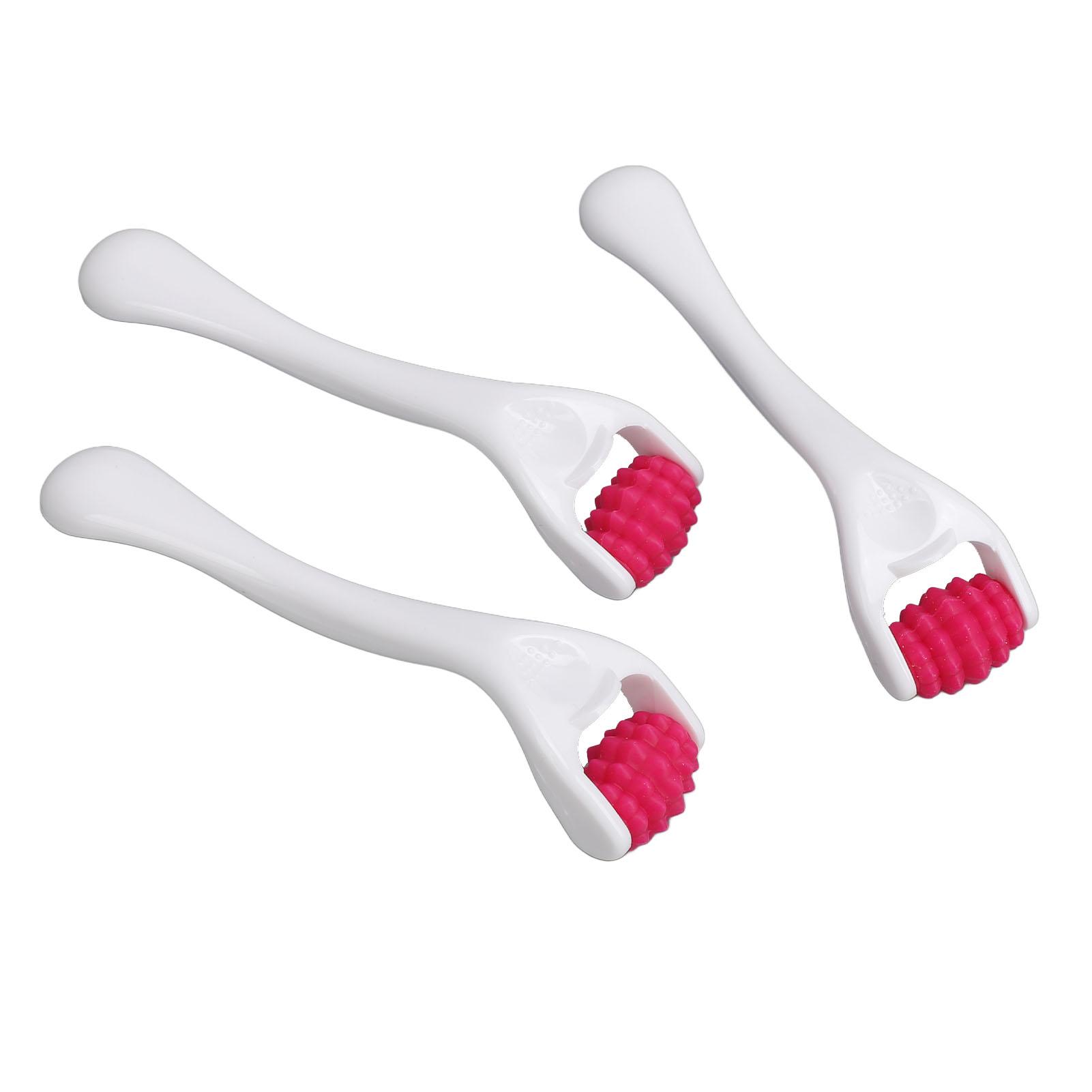 

3 шт. массажный ролик для мышц лица, глубокая релаксация, снятие усталости, силиконовый массажный ролик для лица и глаз розы красного